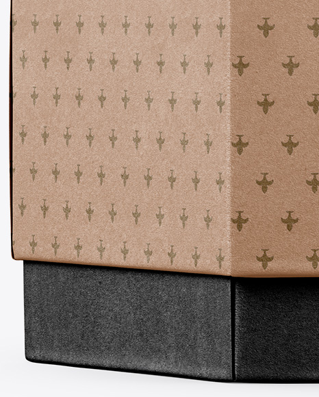 Kraft Box Mockup - Front View Kraft Box Mockup - Front View