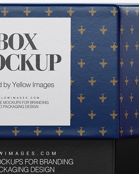 Textured Box Mockup - Front View