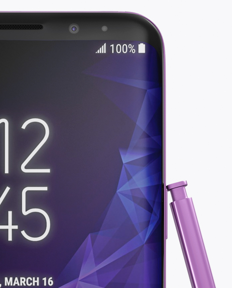 Samsung Galaxy S9 with Stylus Mockup