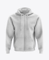 Men’s Heather Full-Zip Hoodie mockup (Front View)