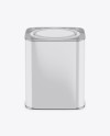 Glossy Tea Box Mockup - Front View (High-Angle Shot)