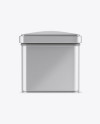 Metallic Square Tin Box Mockup