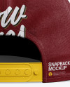 Snapback Cap Mockup - Back View