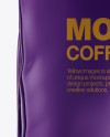 Glossy Coffee Bag with Valve Mockup - Front View