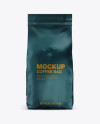 Matte Coffee Bag with Valve Mockup - Front View