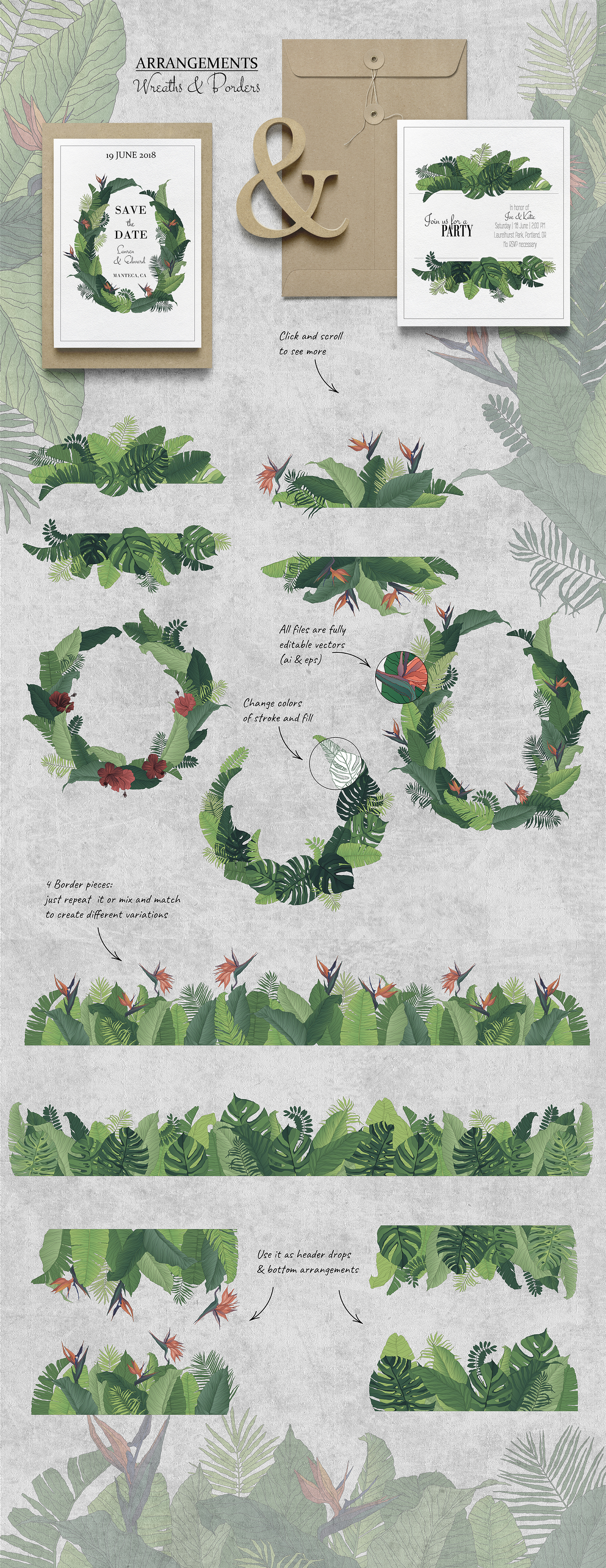 Tropical Set: Patterns & Elements Tropical Set: Patterns & Elements