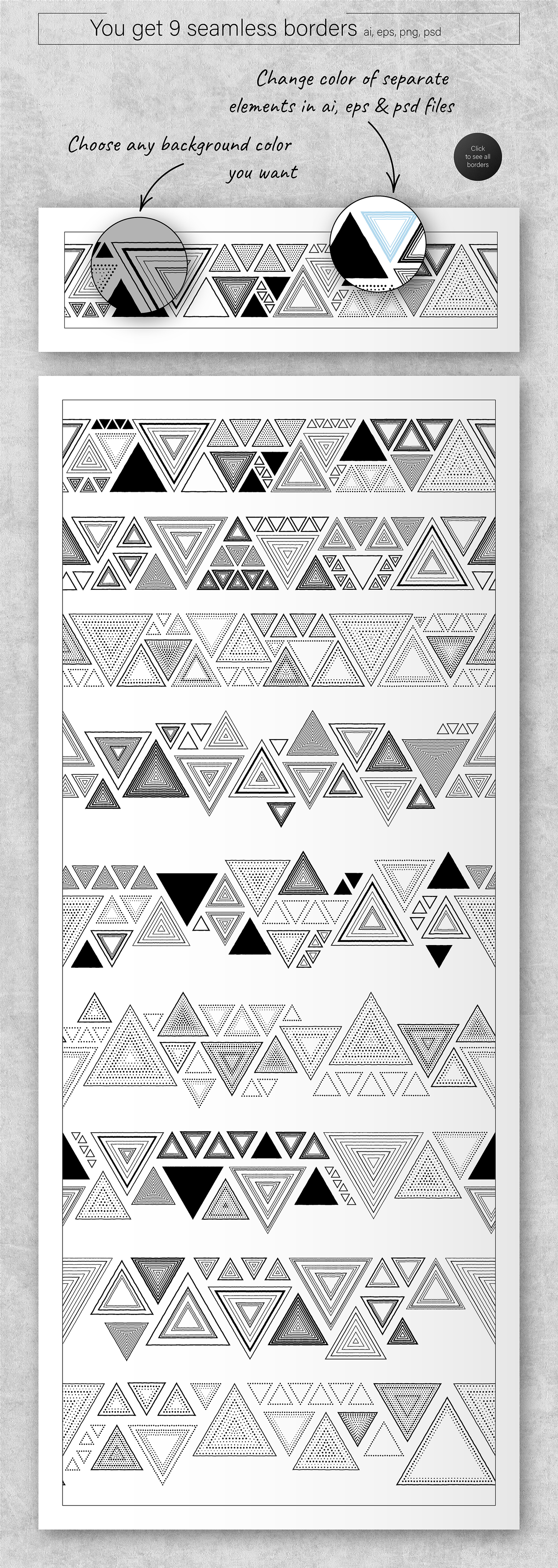 Triangles: Patterns &amp; Borders