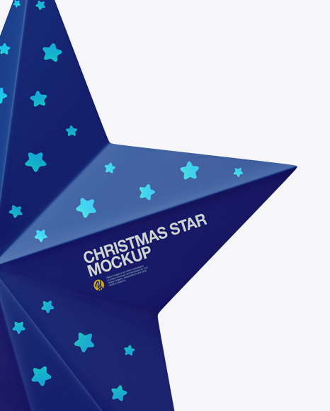 Matte Christmas Star Toy Mockup - Half Side View