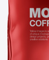 Matte Metallic Coffee Bag with Valve Mockup - Front View