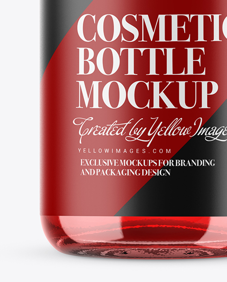 Clear Glass Cosmetic Bottle Mockup Clear Glass Cosmetic Bottle Mockup