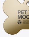 Metallic Pet Tag Mockup - Front View