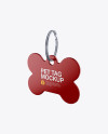 Matte Pet Tag Mockup - Half Side View