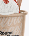 Kraft Ice Cream Cup Mockup - Front View (High-Angle Shot)