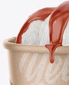 Kraft Ice Cream Cup Mockup - Front View (High-Angle Shot)