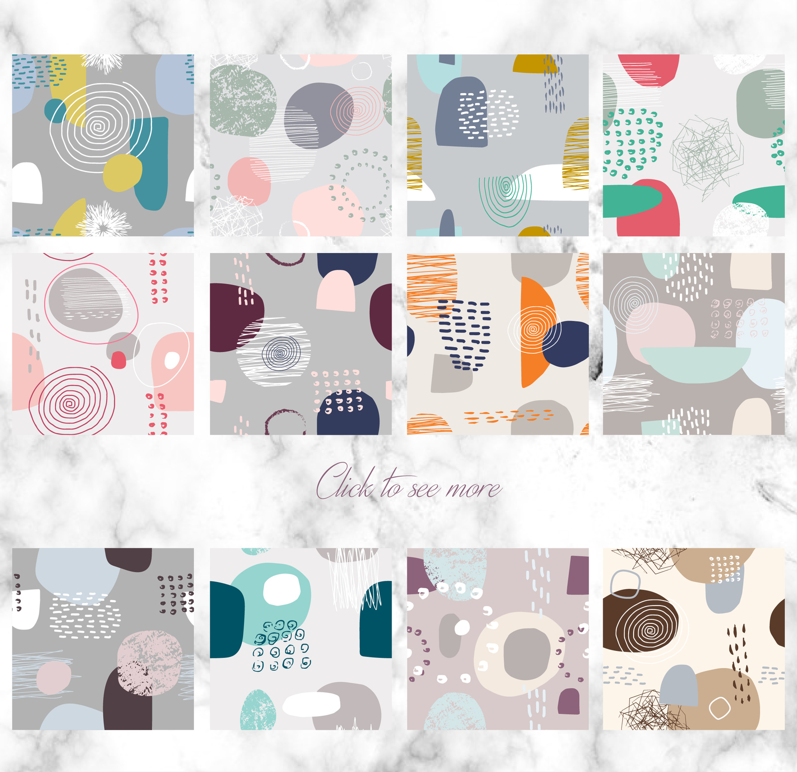 Abstract Applique - Seamless Patterns Abstract Applique - Seamless Patterns