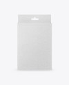 Kraft Box with Hang Tab Mockup - Front View