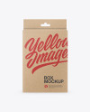 Kraft Box with Hang Tab Mockup - Front View