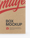 Kraft Box with Hang Tab Mockup - Front View