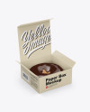 Opened Paper Box With Donut Mockup - Half Side (High-Angle Shot)