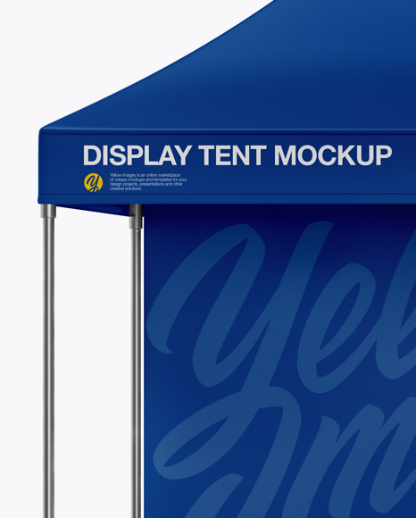 Display Tent W/ One Wall Mockup - Front View