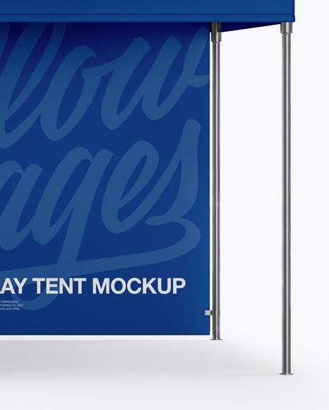 Display Tent W/ One Wall Mockup - Front View