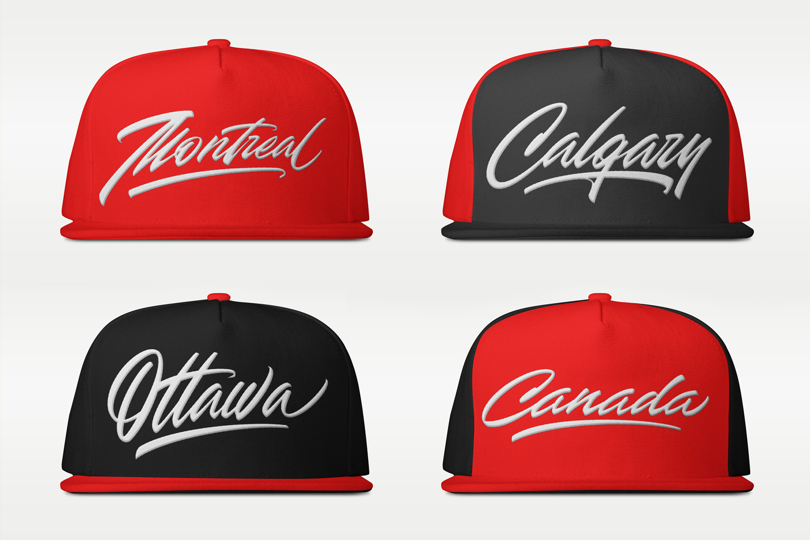 Canada vector lettering set