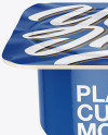 Glossy Yogurt Cup Mockup - Front View (High-Angle Shot)