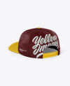 Snapback Cap Mockup - Back Half Side View