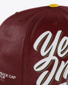 Snapback Cap Mockup - Back Half Side View