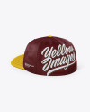 Snapback Cap Mockup - Back Half Side View