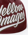 Snapback Cap Mockup - Back Half Side View