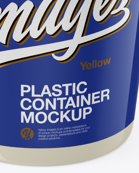 Glossy Sour Cream Cup Mockup - Front View (High-Angle Shot)
