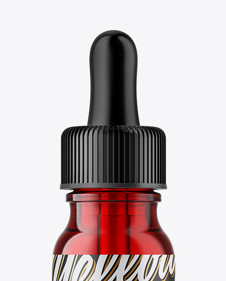 15ml Red Glass Dropper Bottle