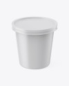 Matte Sour Cream Cup Mockup - Front View (High-Angle Shot)