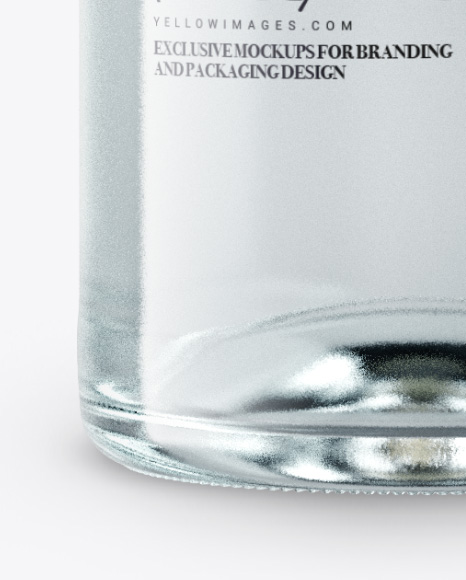 Clear Glass Bottle Mockup