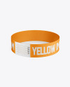 Paper Wristband Mockup - Front View (High Angle Shot)