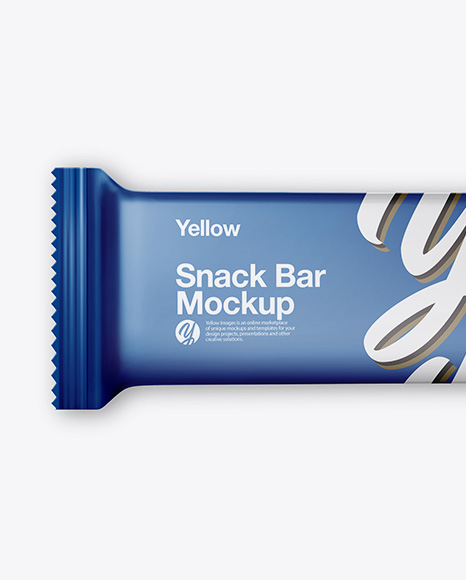 Matte Snack Bar Mockup - Top View