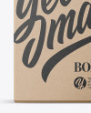 Kraft Paper Box Mockup - Front View