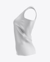 Woman&#039;s Tank Top Mockup - Side View