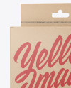 Kraft Box with Hang Tab Mockup - Half Side View