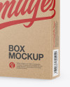 Kraft Box with Hang Tab Mockup - Half Side View