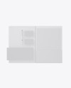 Kraft Folder with Papers, Business Cards and Pen Mockup