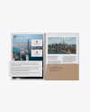 Kraft Folder with Papers, Business Cards and Pen Mockup