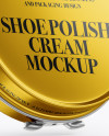 Metallic Shoe Polish Cream Jar Mockup