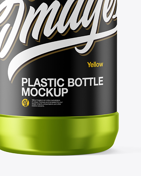 Matte Metallic Plastic Bottle Mockup