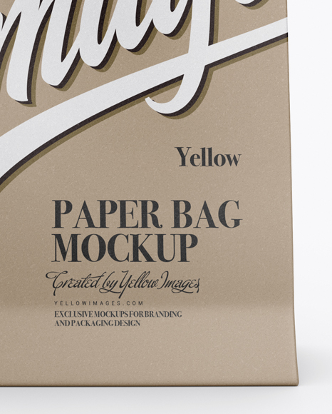 Kraft Bag w/ Label Mockup - Front View