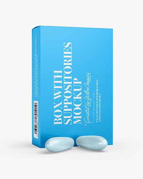 Matte Box With Suppositories Mockup - Half Side View - Free Download