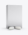 Metallic Box With Suppositories Mockup