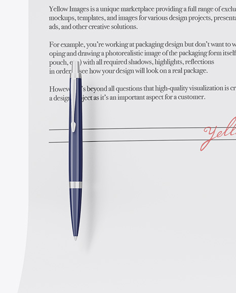 Matte Folder with Papers, Business Cards and Pen Mockup