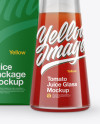 Carton Package With Tomato Juice Glass Mockup